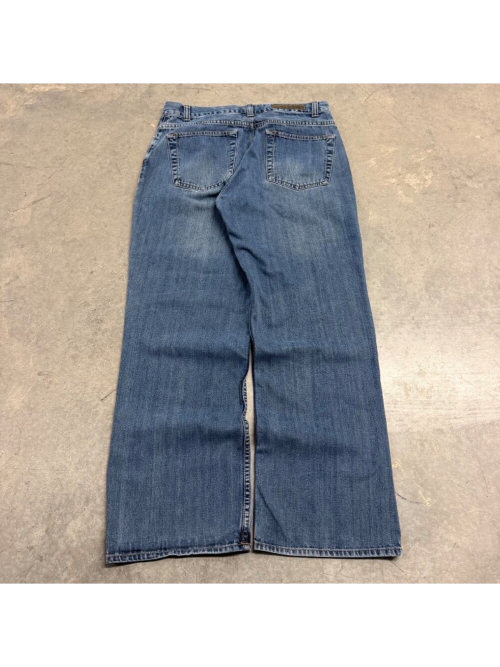 Vintage Perry Ellis Mens Blue Denim Jeans 36x30 Baggy Fit